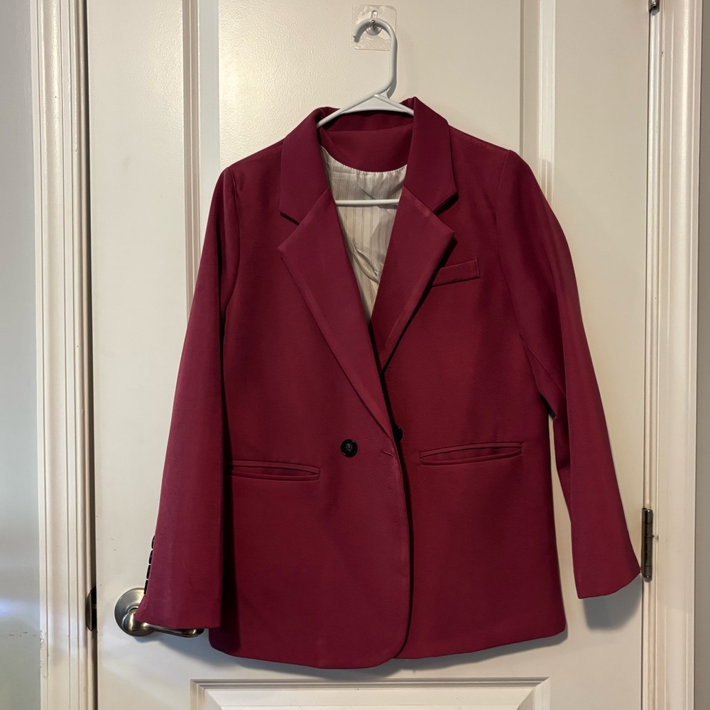 Burgundy Women’s Blazer